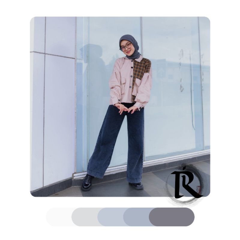 IRStuff - KEMEJA KOREA TWO TONE | KEMEJA JACKET KEKINIAN | KEMEJA KOREA STYLE | KEMEJA KOTAK | JACKE