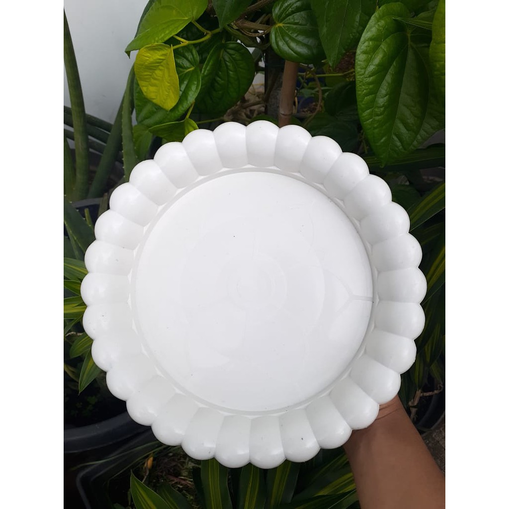 Tatakan Alas Pot 30 Putih Utk Pot 30 Cm Tray / Gbl / Eco / Citra Jaya Plastik Utk Pot Tawon Pirus 30