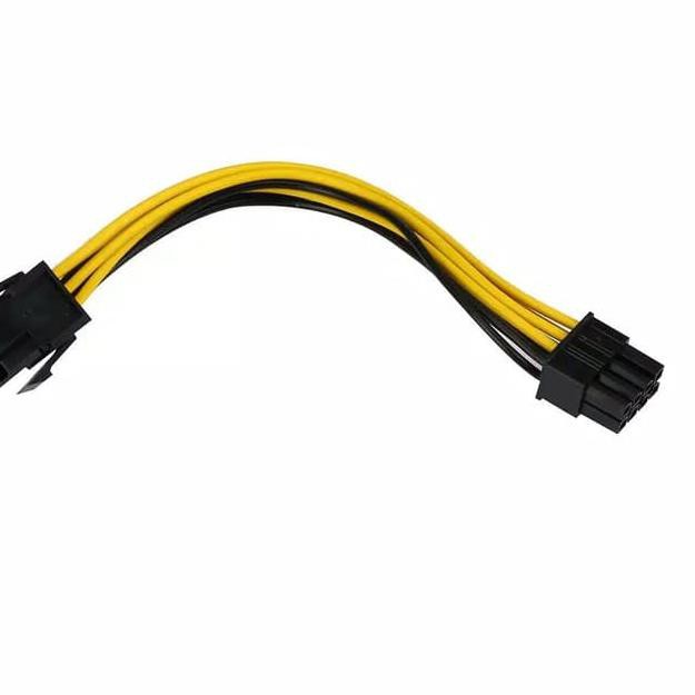 Ⓜote✰UIUK✽ KABEL 6 PIN TO PCIE VGA 8 PIN KABEL CONVERTER KUALITAS IMPORT ✽ *bf*