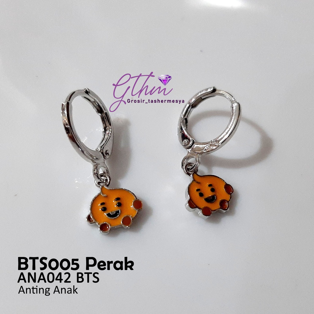 Anting Anak perempuan BTS Lucu Imut Perhiasan Fashion Import Kualitas Premium Anti Karat ANA042 GTHM