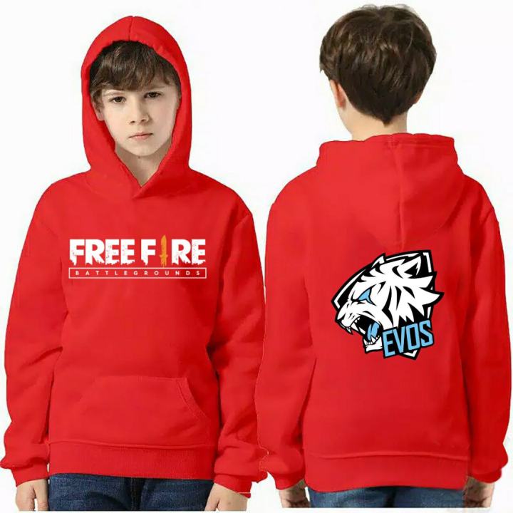 JAKET ANAK LAKI LAKI TERBARU USIA 4 - 14 TAHUN SIZE S M L XL NINJA FREE FIRE FF GRATIS TAMBAH NAMA