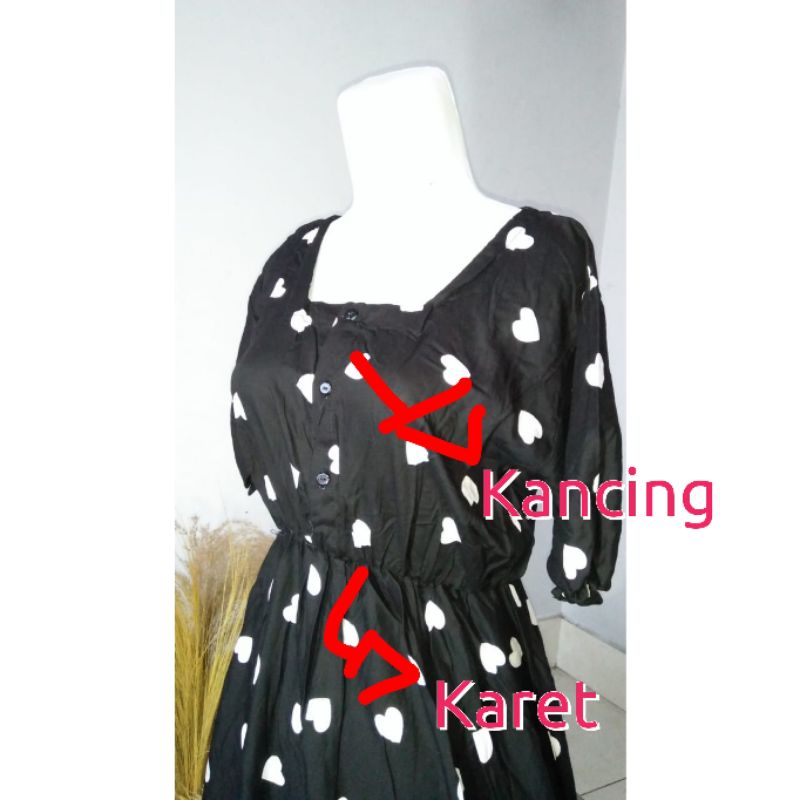 DRESS KOTAK KANCING/Dress bali.