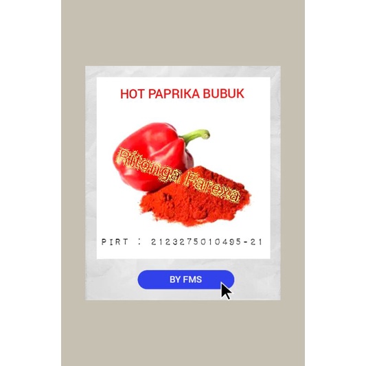 

HOT PAPRIKA POWDER 500 GRAM / BUBUK PAPRIKA PEDAS 500 GRAM