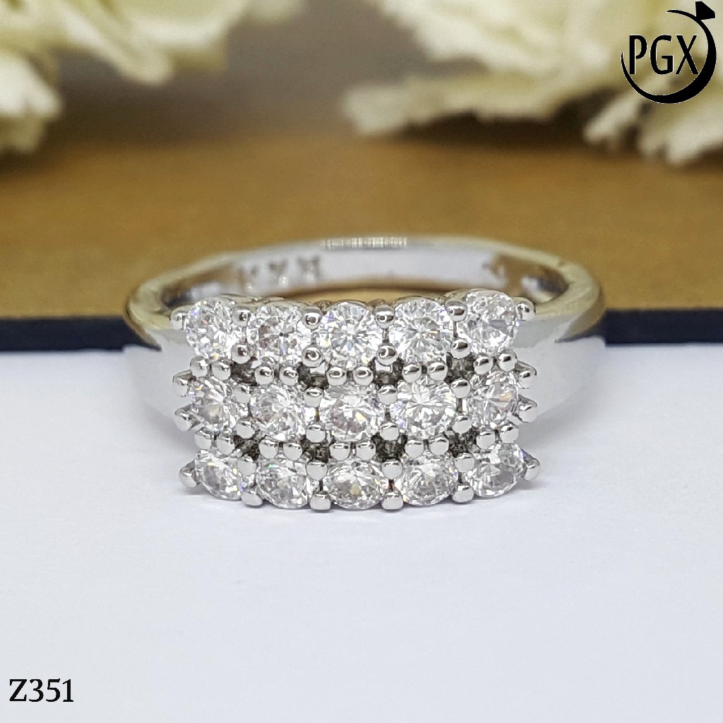 PGX Cincin Xuping Wanita Aksesoris Fashion Perhiasan Lapis Emas Premium - Z351