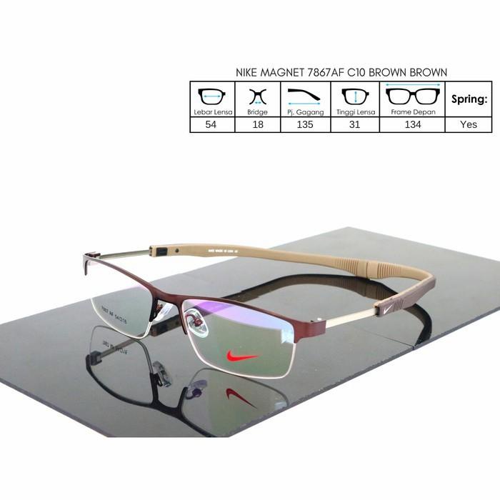 frame kacamata pria sporty nike premium + lensa