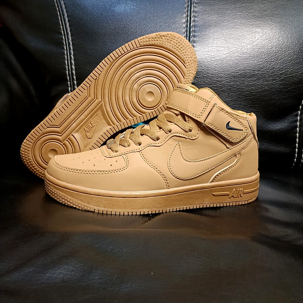 Diskon Sepatu Pria Premium Original Nike Air Force 1 Mid All Brown
