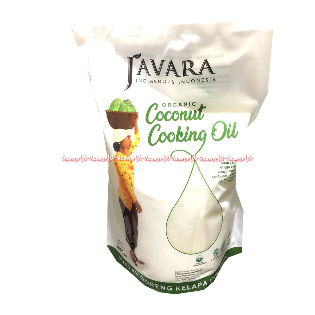 Javara Organic 1.8L Coconut Cooking Oil Minyak Goreng Kelapa Organik Jafara Refill 1.8 liter 1800ml Kemasan Pouch Plastik Java Ra