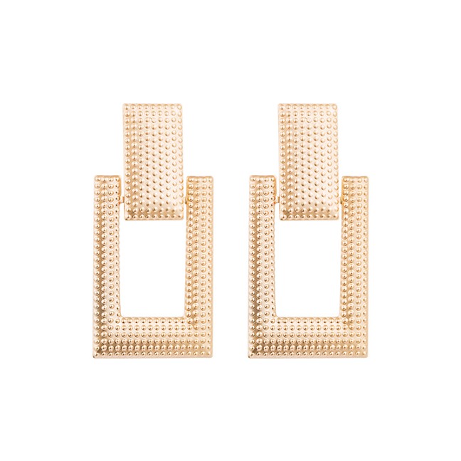 LRC Anting Tusuk Fashion Gold Geometric Earrings D55185
