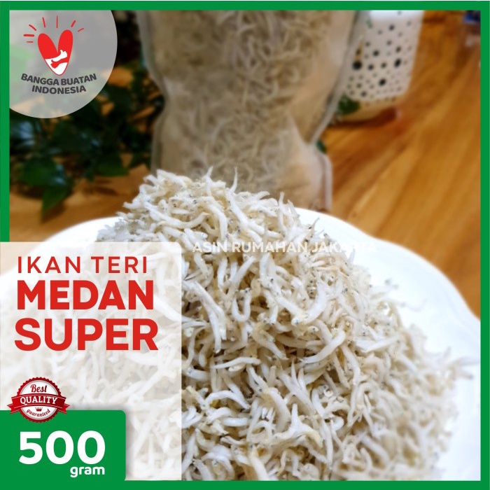 

PROMO Ikan Teri Medan SUPER 500 Gram / Ikan Teri Nasi / Ikan Asin