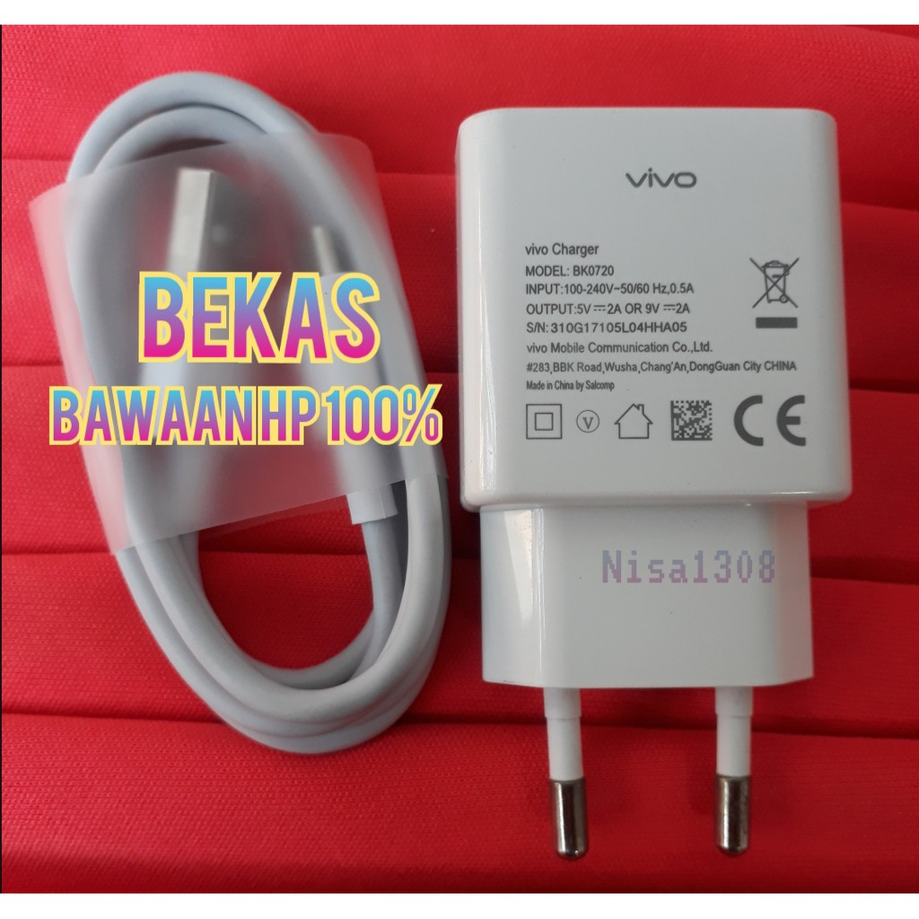 Charger vivo v15 v11 y17 original bawaan hp 100%