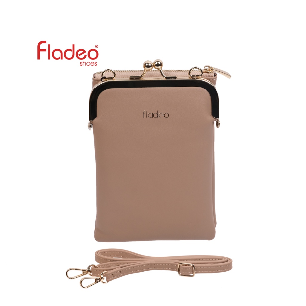 Fladeo F22/QD203-DH/Tas Dompet Slempang Mini wanita[ Sling bag mini wallet ladies ] Beige