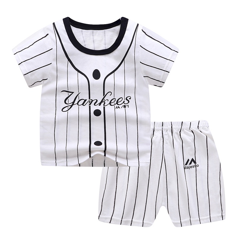 PGT - Setelan Anak 0- 3 Tahun Model 1 - 12 Baju Setelan Anak Piyama Tidur Pendek Jumper Anak Bayi-BASEBALL