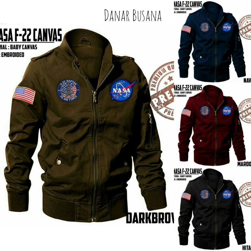 JAKET PRIA CANVAS NASA | JAKET MOTOR | JAKET ARMY | JAKET BOMBER PRIA | JAKET HITAM | OUTERWEAR