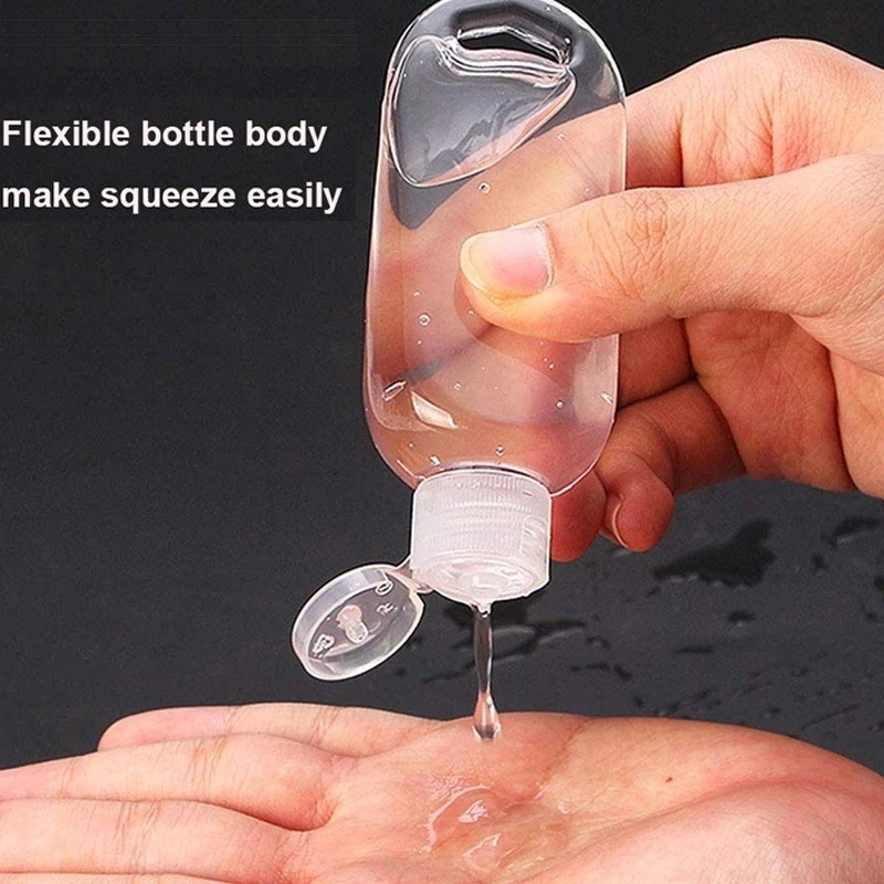 [30/50ml Travel Leak-proof Hand Sanitizer Bottle, Fine Mist Spray Bottle] [Transparent Portable Perfume Atomizer With Key Ring] [Suitable for Essential Oils &amp; Sunscreen &amp; Disinfectant]