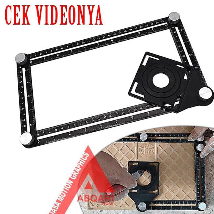 

✩ Penggaris Template Pelubang Keramik Granit Marmer / Six Fold Ruler ❞