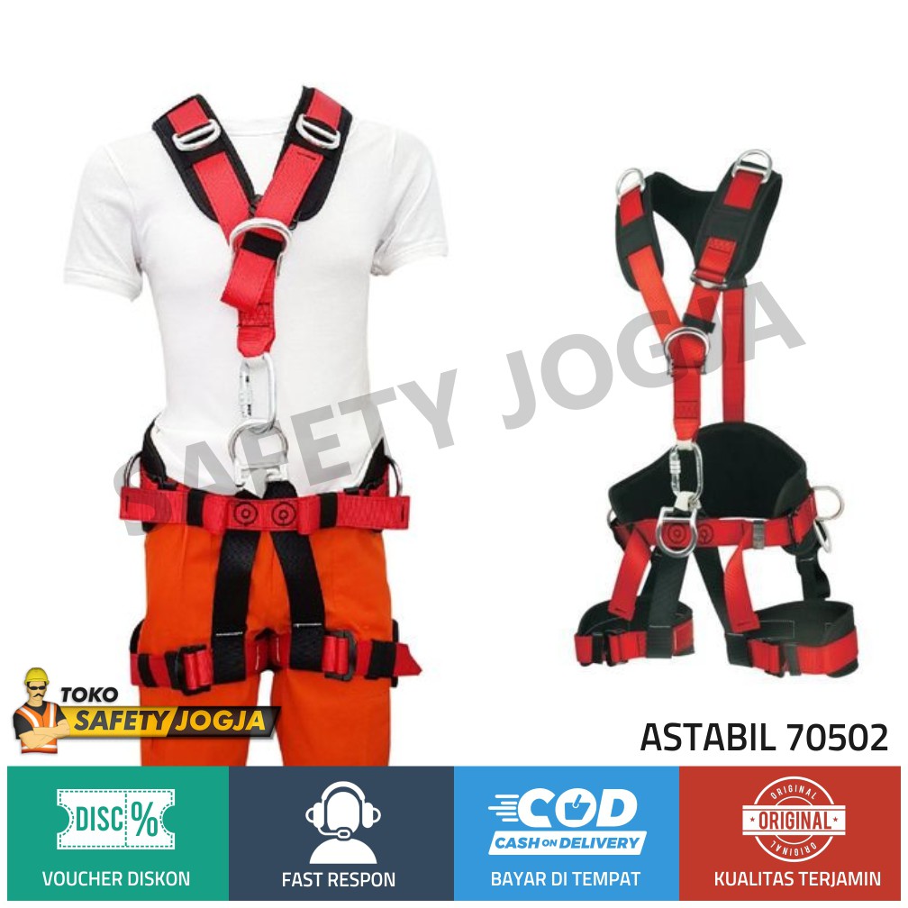 Sabuk Panjat Tebing Tower / FULL BODY HARNESS ASTABIL 70502 / ALAT KESELAMATAN / SAFETY BELT