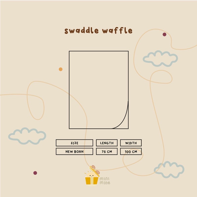 Minimine - BEDONG WAFFLE SAJA / Swaddle Waffle / bedong waffle new born / bedong bayi / selimut bayi baru lahir / properti foto bayi / alas foto bayi lucu / bedong waffle murah