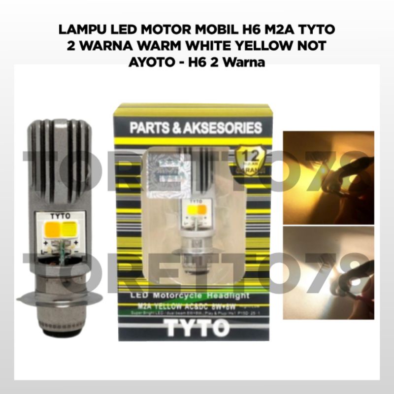 LAMPU LED HEADLAMP BEBEK MATIC H6 TYTO 1 DAN 2 WARNA