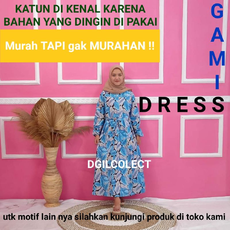 RESTOCK GAMIS KATUN/DRESS KATUN/FASHION MUSLIM/PAKAIAN MUSLIM WANITA/GAMIS MURCE