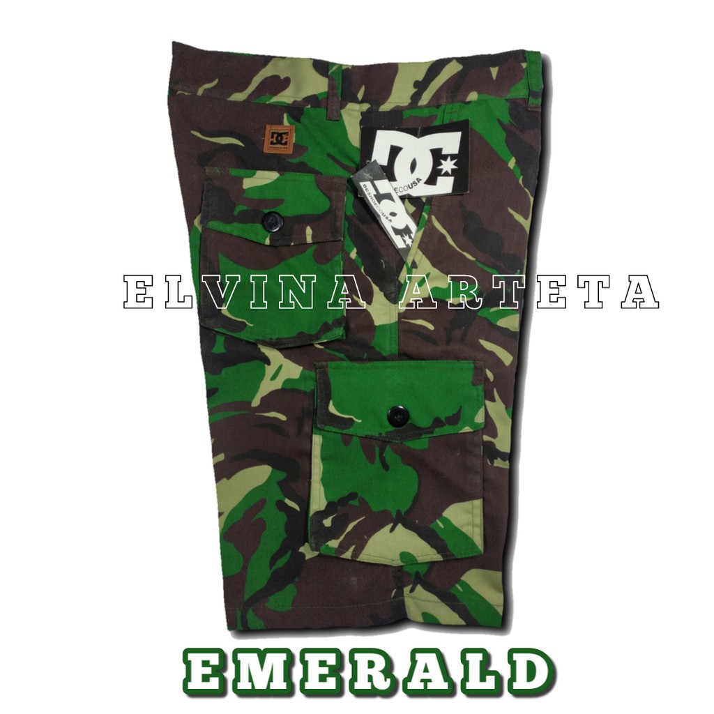 Celana Cargo Pendek Pria Surfing Distro Premium Army Loreng Size 27-38