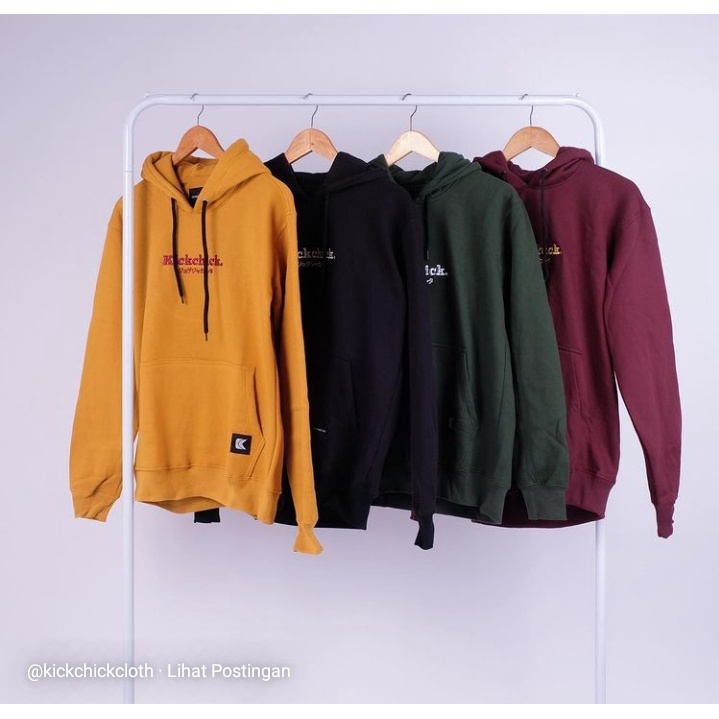 Sweater hoodie Kickchick premium / jaket hoodie full coton / hoodie unisex / jaket murah / hoodie distro