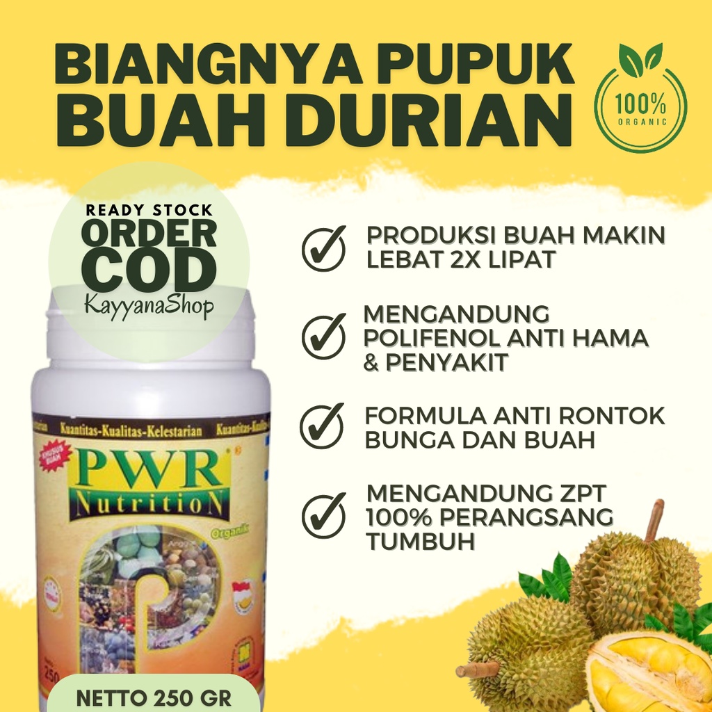 Pupuk Pelebat Buah Durian / Pupuk Buah Durian Agar Tidak Rontok / Pupuk Booster Durian / Pupuk Durian Agar Cepat Berbuah / Pupuk Buah Durian Agar Berbuah Lebat / Pupuk Durian Agar Tidak Rontok / Pupuk Perangsang Durian Cepat Berbuah / Power Nutrition