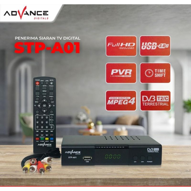 Jual stb tv digital advance stp a01 set top box advance stp-a01
