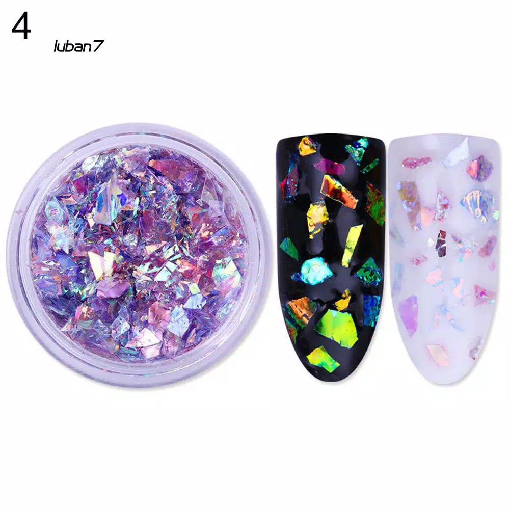 HOLOGRAM PAYET KACA UNTUK DEKORASI KUKU Nail art rhinestone