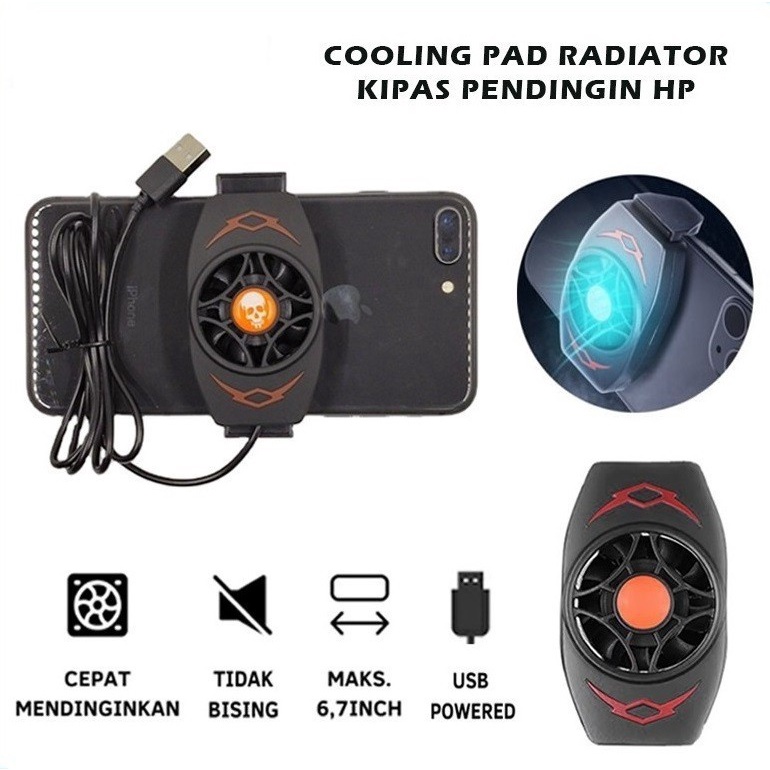 COOLING PAD FAN / Cooler Pendingin Handphone / Radiator Cooling Fan Grosir