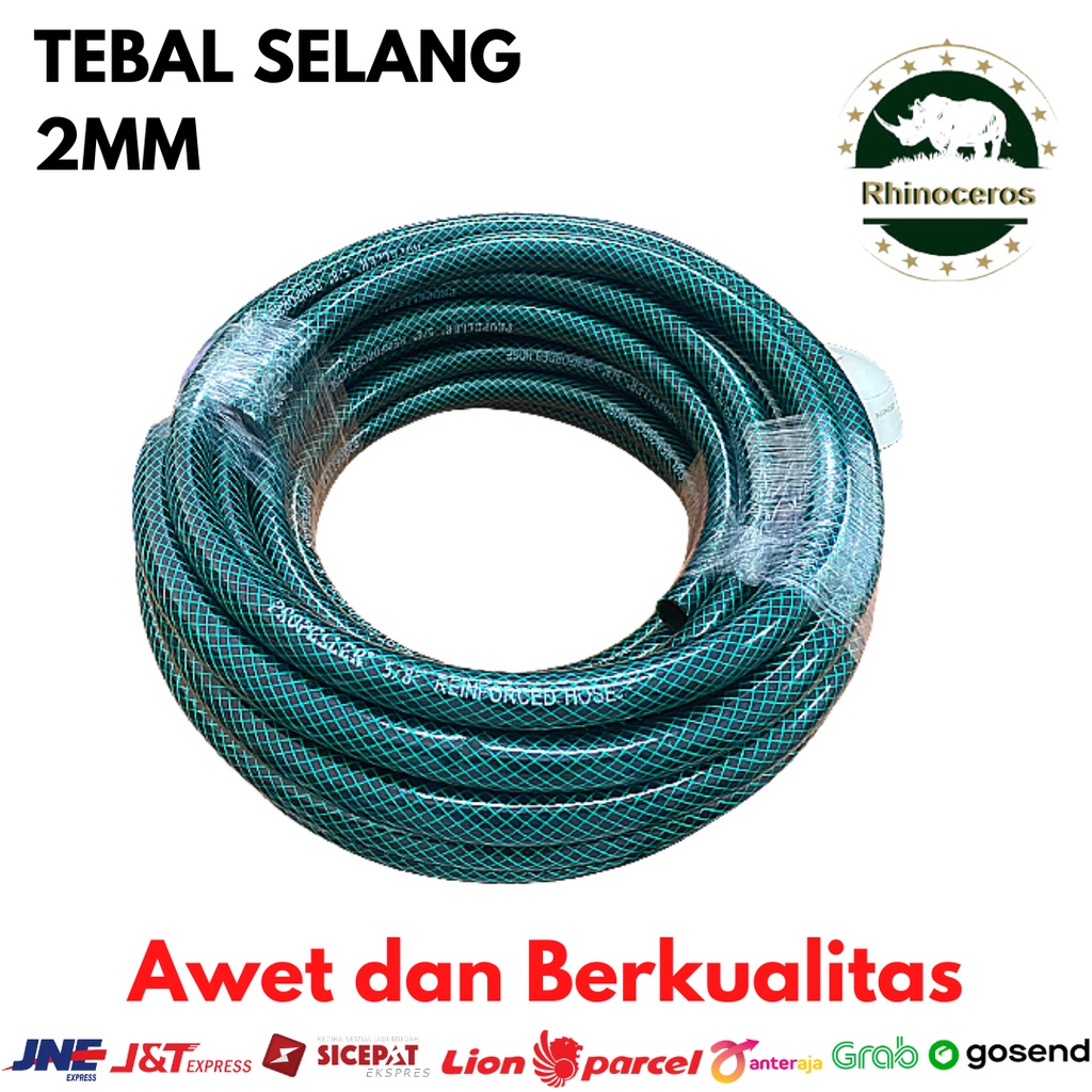 Selang Air 3/4 Paket Hijau Variasi Bengkok 15Meter Selang Air Taman