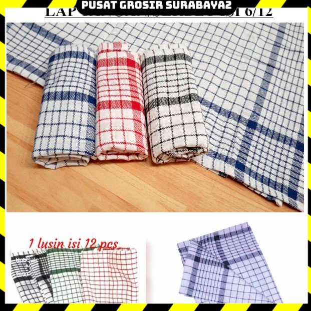 [LUSINAN] LAP SERBET DAPUR 1 LUSIN | SERBET KAIN LAP PIRING | LAP TANGAN SERBET MAKAN KAIN KATUN GRA