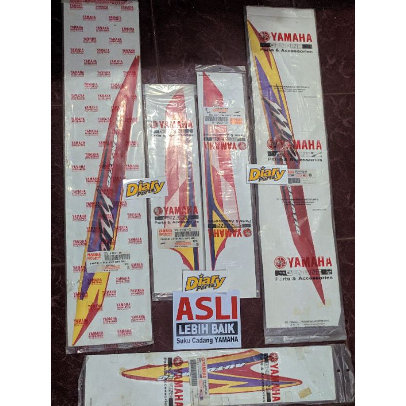 Striping mio sporty catur 2004 merah original yamaha