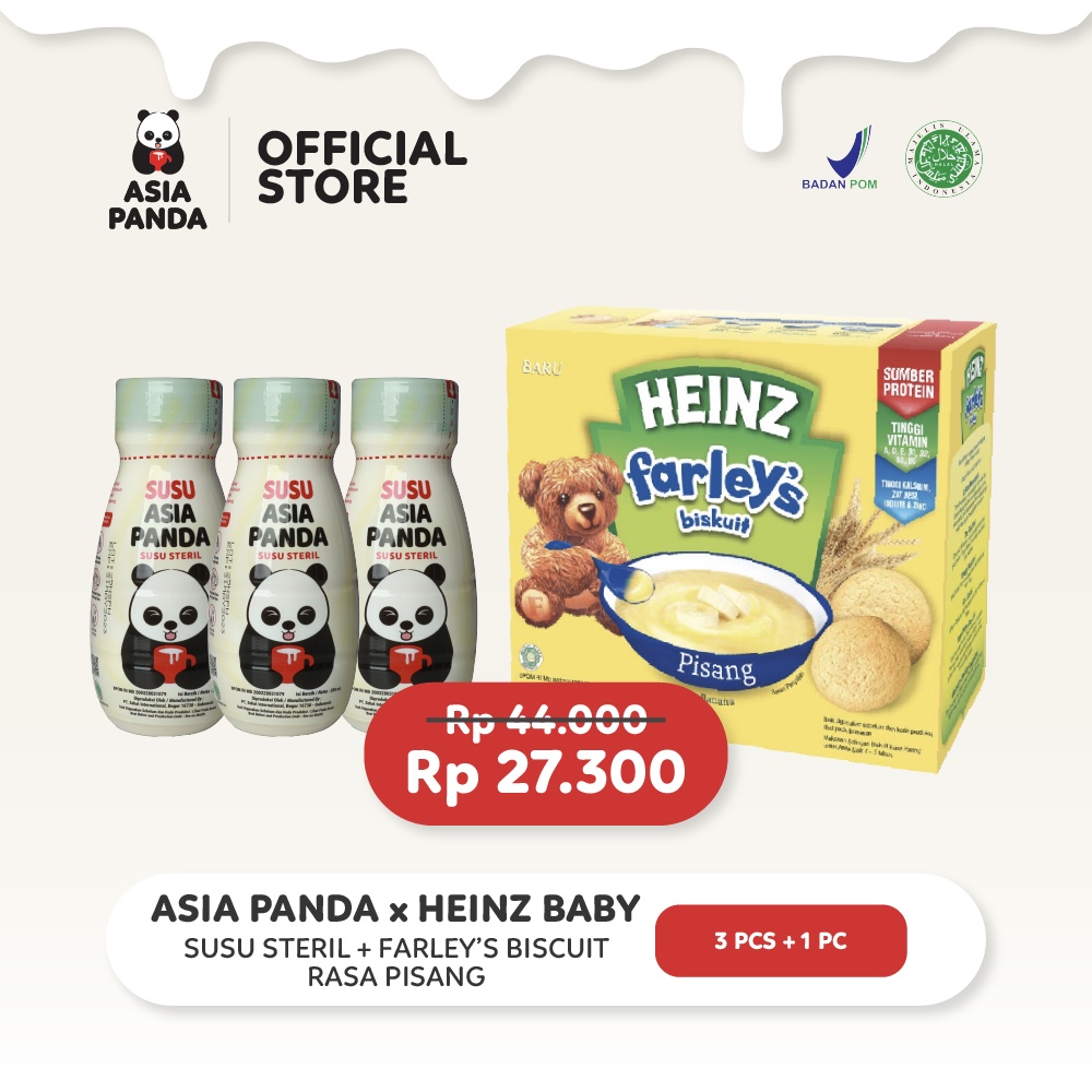 

Asia Panda Susu Steril 200ml 3 Pcs FREE Heinz Farley's Banana 1 Pcs