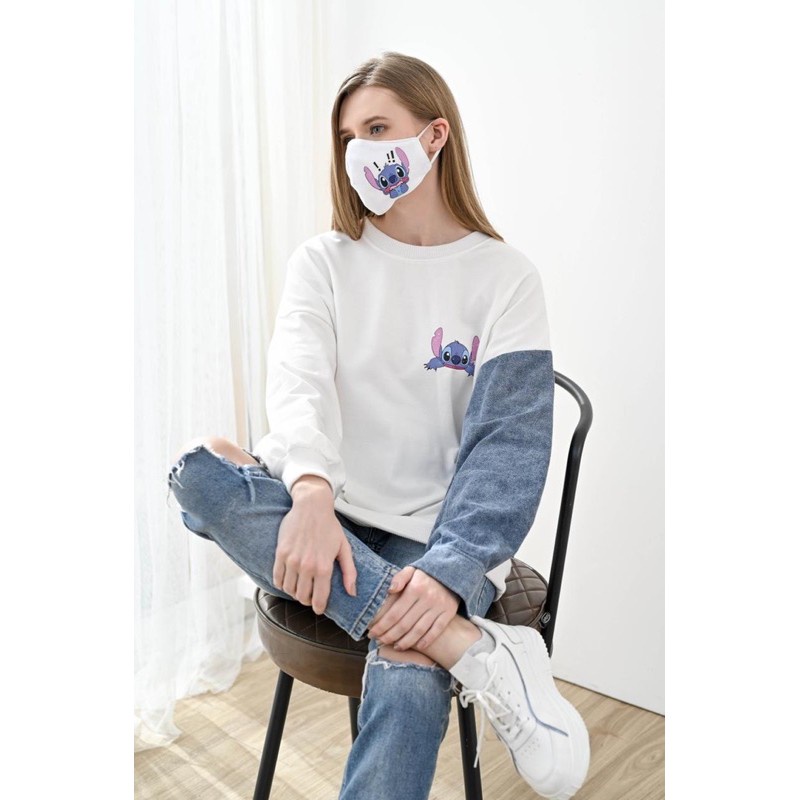 SWEATER WANITA TANGAN PANJANG LILO JEANS - FREE MASKER