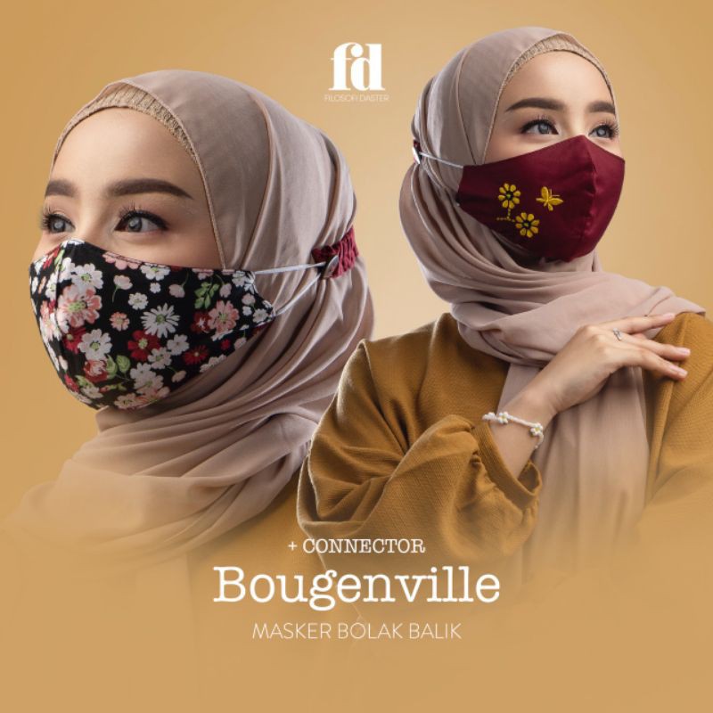 Masker Bougenville Bobal Free Konektor Ori Filosofi Daster