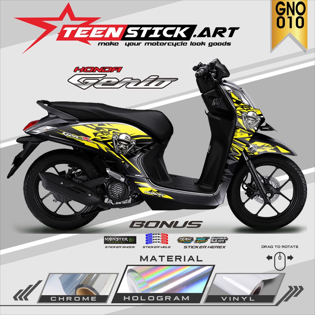 STRIPING GENIO- STRIPING VARIASI HOLOGRAM HONDA GENIO WEAPONS TN 010