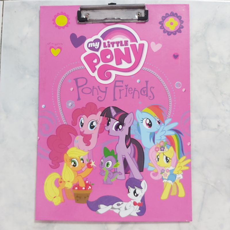 Papan jalan / papan ujian / clipboard My Little Pony unicorn Frozen