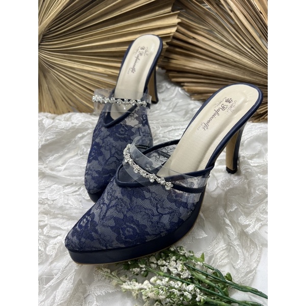 sepatu wanita rafaizoutfit model azwa navy tinggi 10cm runcing