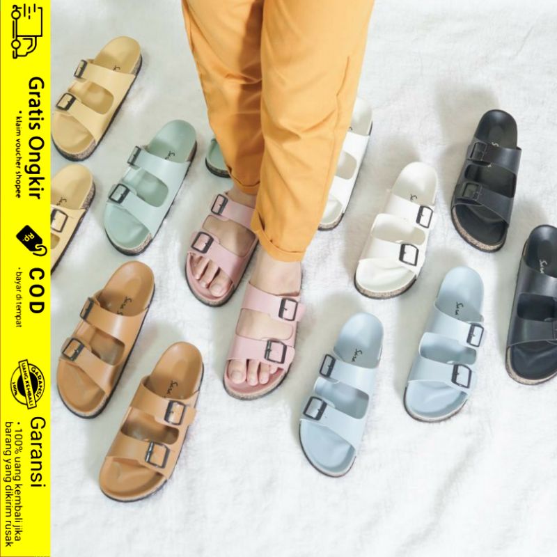 Sandal Wanita Terbaru Kekinian Murah Sendal Kondangan Remaja Cantik Cewek Perempuan KK06
