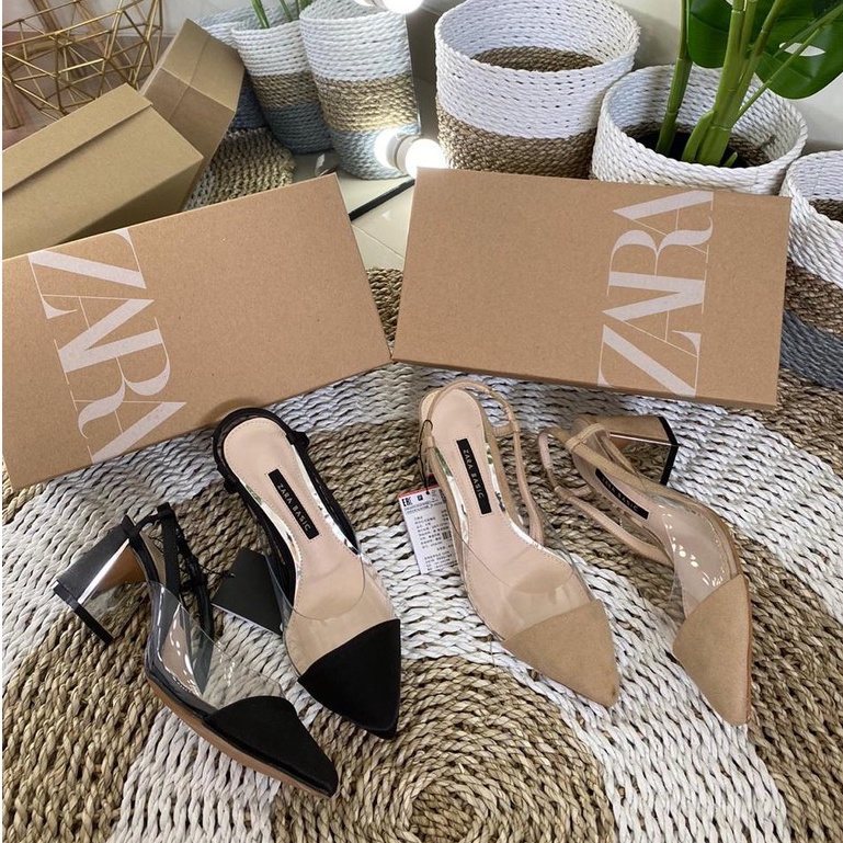 SANDAL WANITA ZS-917 TRANSPARENT GLUE HEELS 5CM