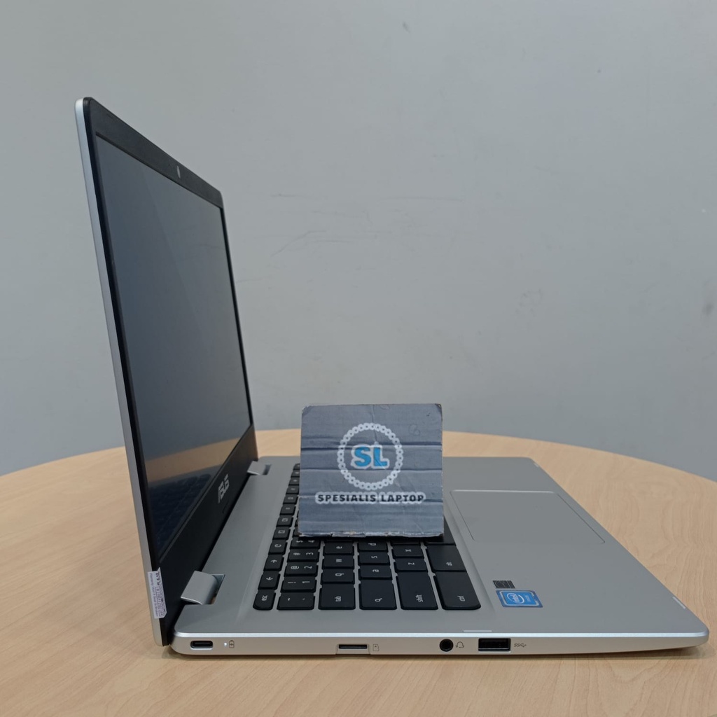 LAPTOP SEKOLAH MURAH ASUS CHROMEBOOK C423 N3350 4GB 64GB 128GB CHROME OS SILVER