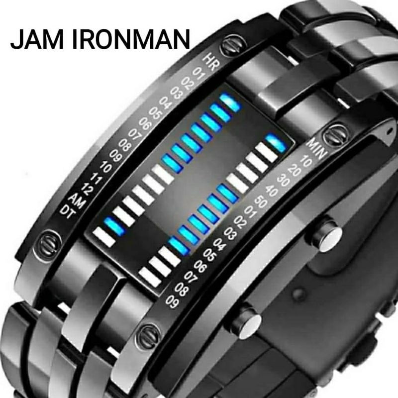 TRENDINGGGGG JAM IRONMAN JAM TANGAN LED JAM TANGAN STAINLISS BAHAN HALUS JAM ANTI AIR