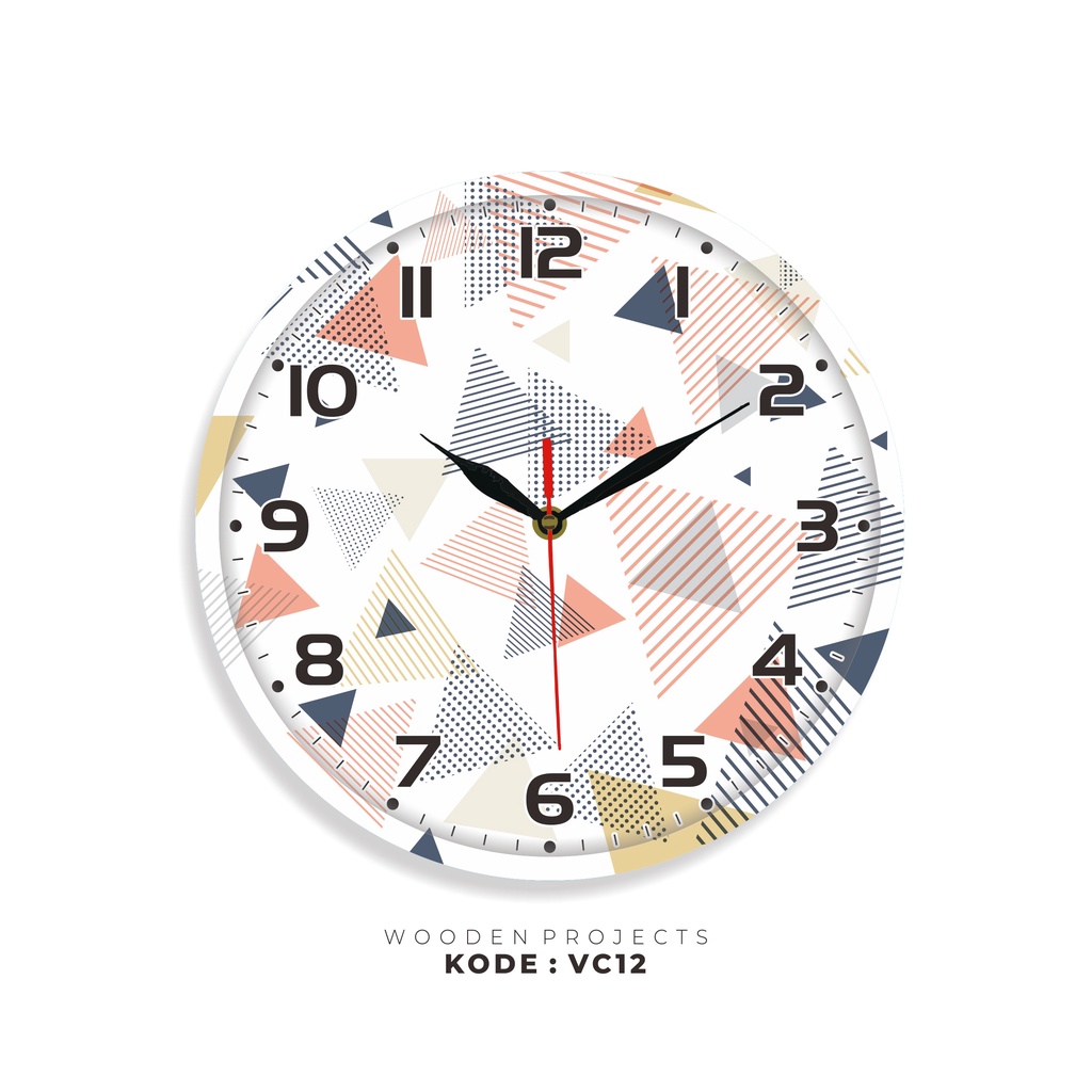 Wooden Projects Jam dinding Kamar rumah Hiasan Dinding Dekorasi Wall Decor Nordic unik pajangan - VC12-1