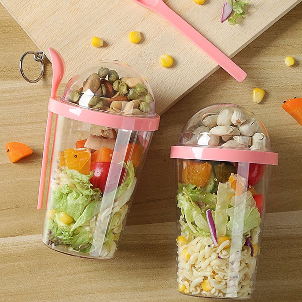 Botol Salad / Oats Kapasitas Besar 400ml Portable