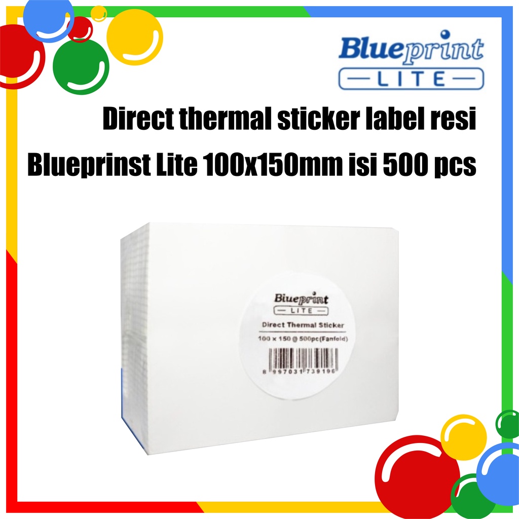 

Direct Thermal Sticker Label Resi BLUEPRINT Lite 100x150 mm 500Pcs CF