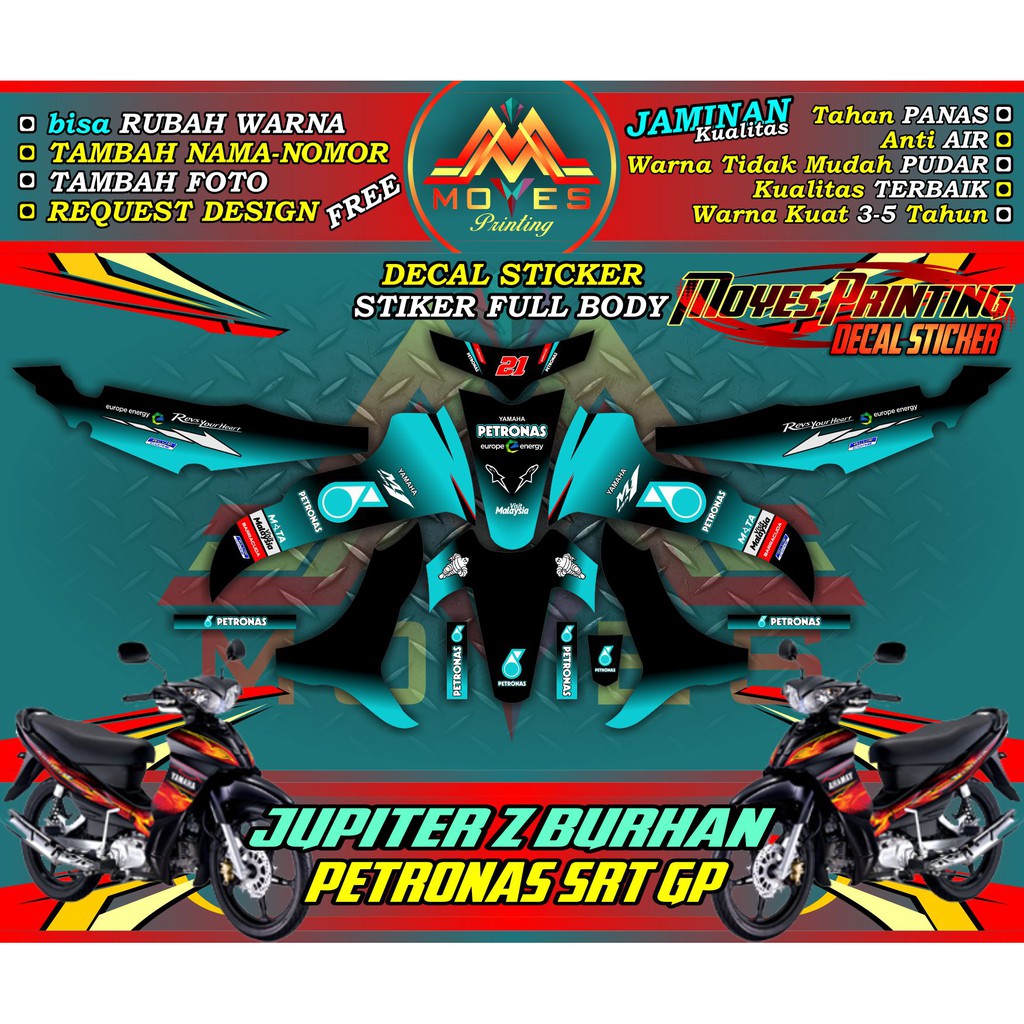 Jual stiker jupiter z decal jupiter z burhan sticker jupiter burhan