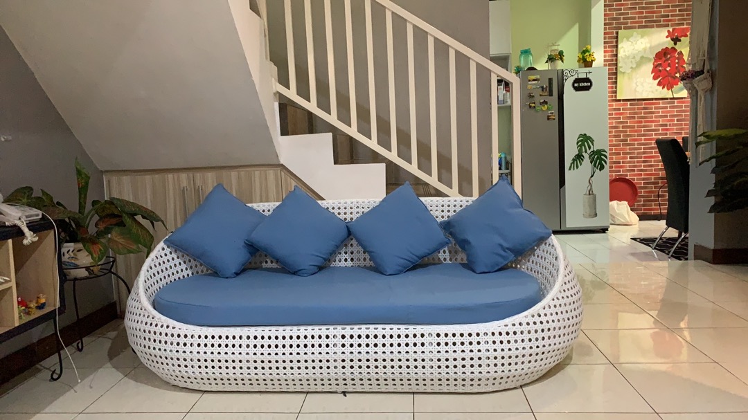 ⏩ #free Ongkir‼️#sofaoval #sofaoutdoor #sintetis #mewah #rotan #rotansintetis