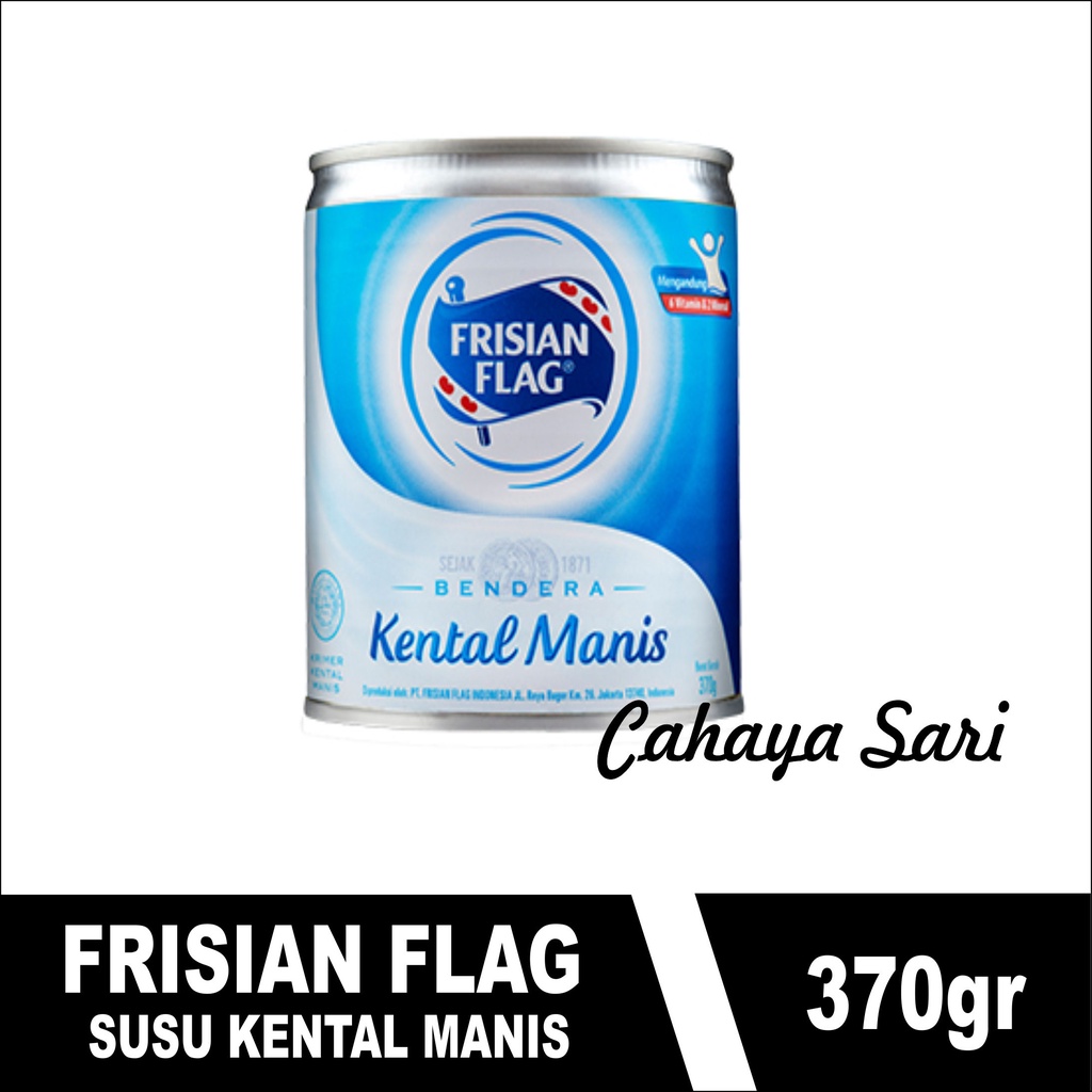 

FRISIAN FLAG FULL CREAM BENDERA SUSU KENTAL MANIS KALENG PUTIH 370GR