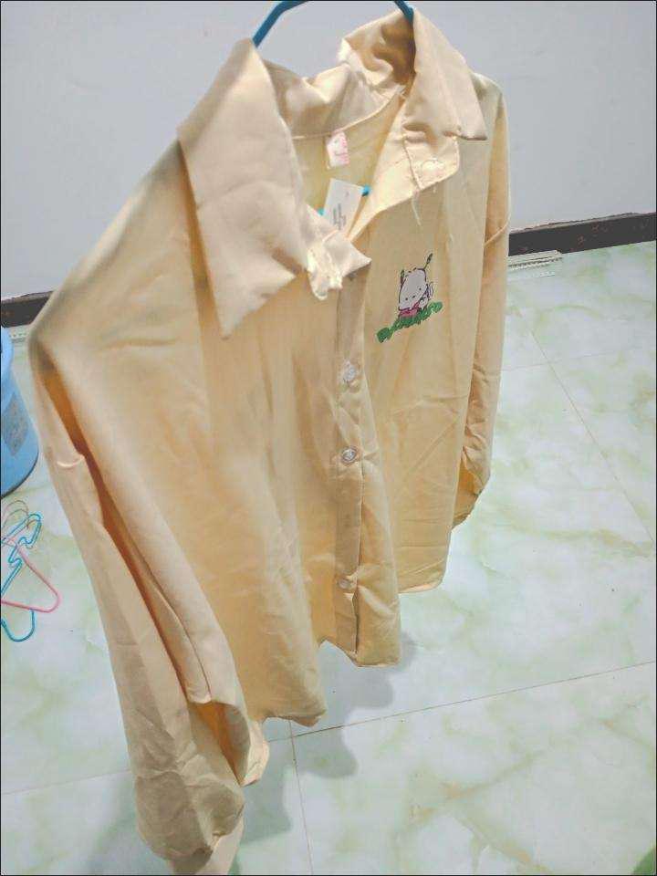 【impor】 Kemeja Long Sleeves Wanita Motif Kartun Pochacco