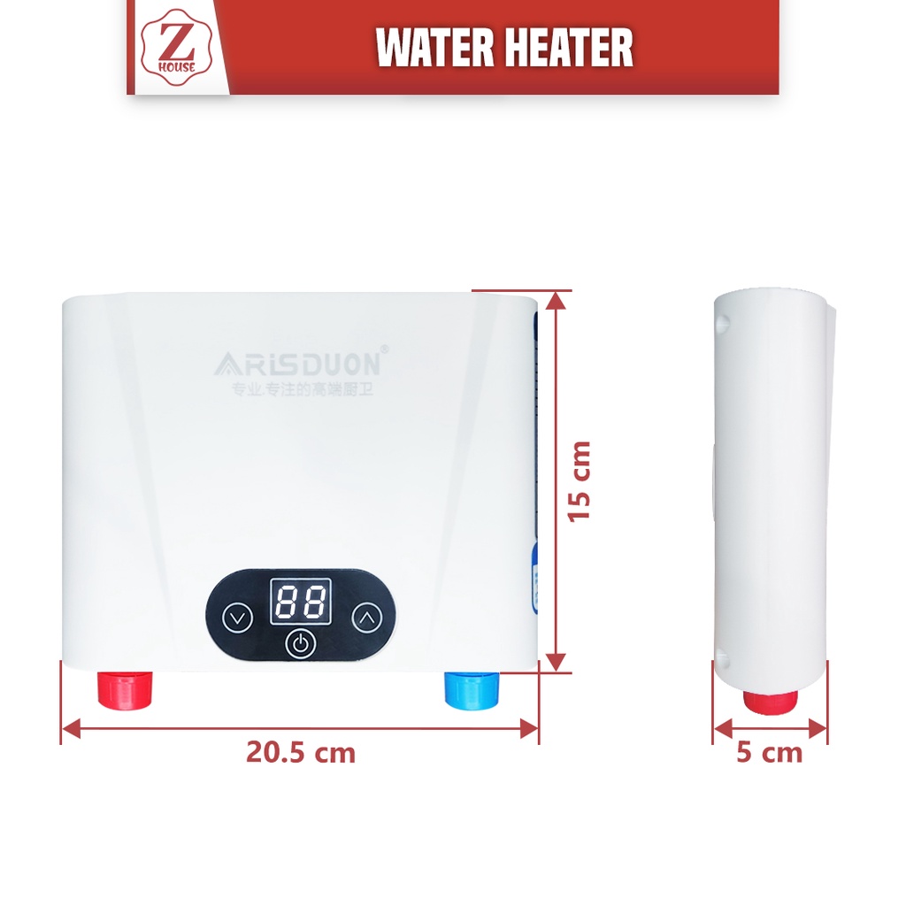 Water Heater Electric Instant Todax Pemanas Air Digital Listrik Instan Komplit Pemanas Air Mandi Pemanas Air Kamar Mandi Penghangat Air Kamar Mandi
